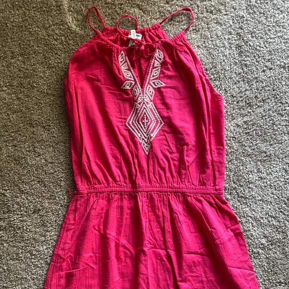 Old Navy Fuchsia Maxi Dress with Embroidery - Picture 3 of 4